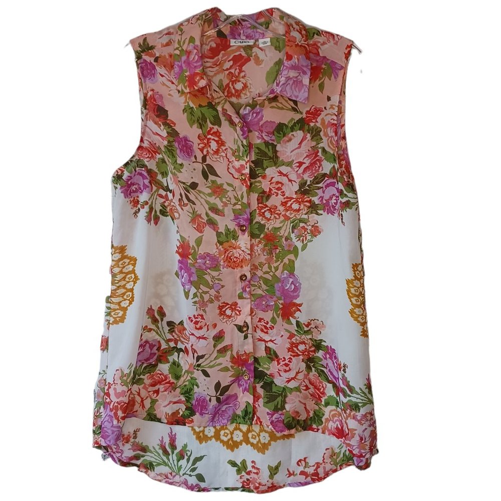Cato Sleeveless Floral Sleeveless Top